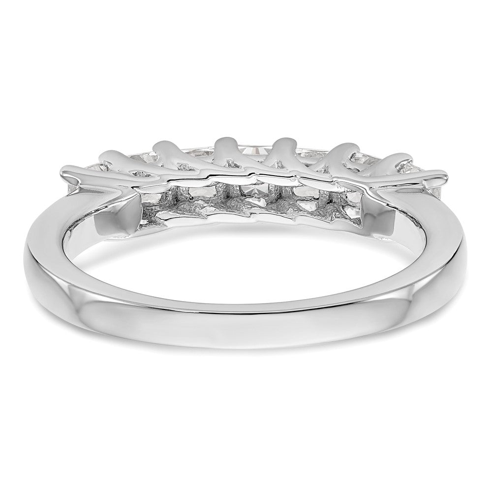 14K White Gold 7-Stone Real Diamond Band