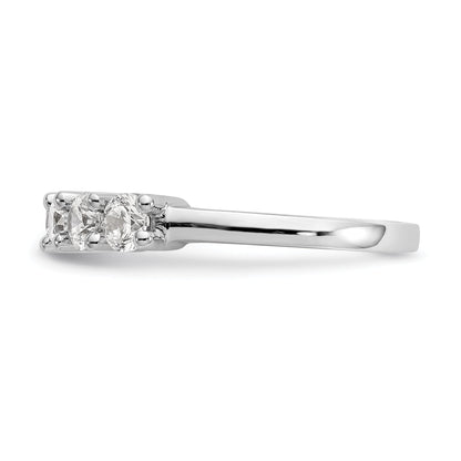 1.40ct. CZ Solid Real 14K White Gold 7-Stone Wedding Band Ring