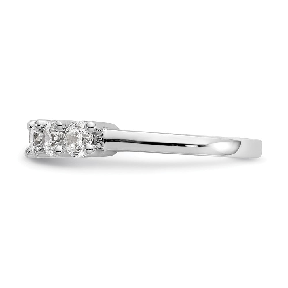 14k White Gold 7-Stone Shared Prong 1.4 carat Complete Round Diamond Band