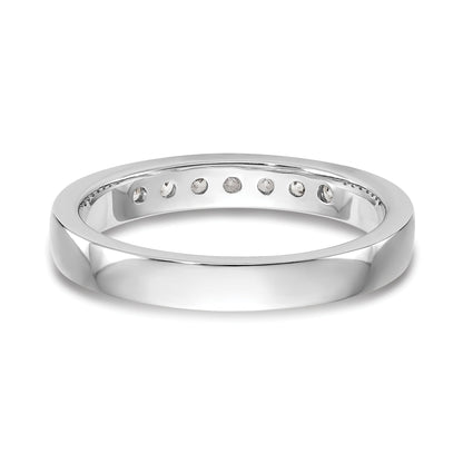 0.25ct. CZ Solid Real 14K White Gold 7-2mm Stone Channel Wedding Band Ring