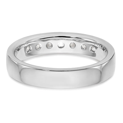 0.37ct. CZ Solid Real 14K White Gold 7-2.4mm Stone Channel Wedding Band Ring