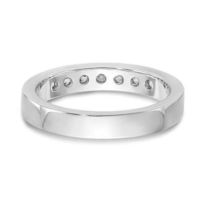 0.37ct. CZ Solid Real 14K White Gold 7-2.4mm Stone Channel Wedding Band Ring