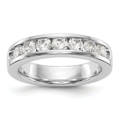 0.98ct. CZ Solid Real 14K White Gold 7-3.3mm Stone Channel Wedding Band Ring