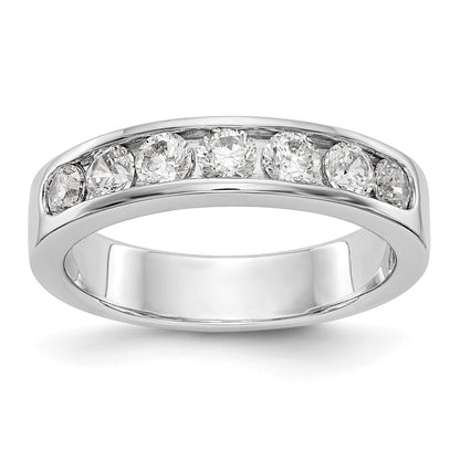0.80ct. CZ Solid Real 14K White Gold 7-3.1mm Stone Channel Wedding Band Ring