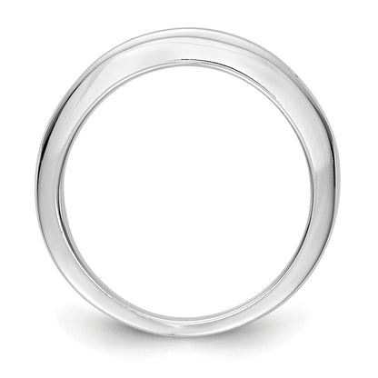 0.45ct. CZ Solid Real 14K White Gold 7-Stone Channel Wedding Band Ring