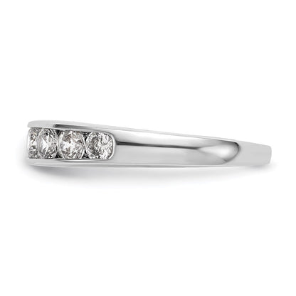 14k white gold 7 stone real diamond channel band rm3302b 100 waa
