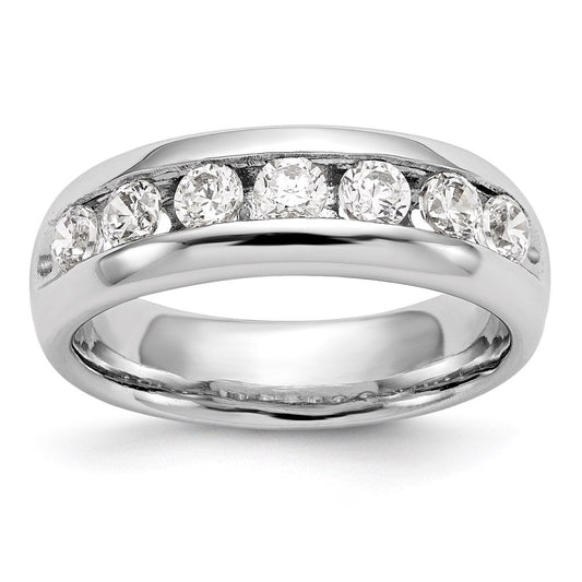 14k white gold 7 stone real diamond channel band rm3304b 105 waaa