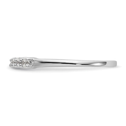 14k White Gold 9-Stone Shared Prong 1/3 carat Complete Round Diamond Band