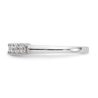 14k White Gold 9-Stone Shared Prong 1/2 carat Complete Round Diamond Band