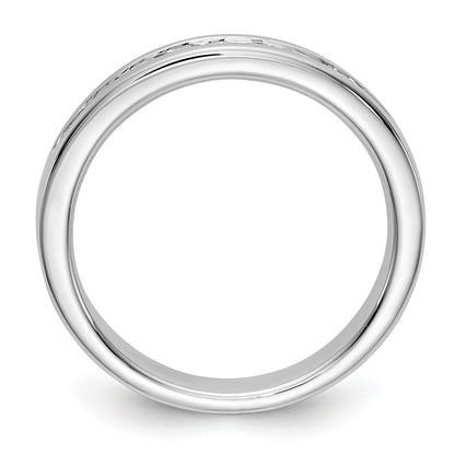 0.25ct. CZ Solid Real 14K White Gold 9-1.9mm Stone ladies Wedding Band Ring