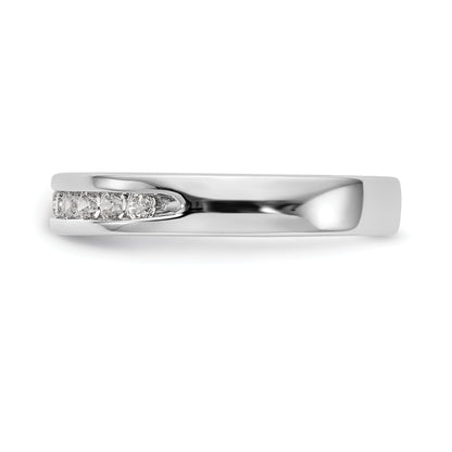 0.25ct. CZ Solid Real 14K White Gold 9-1.9mm Stone ladies Wedding Band Ring