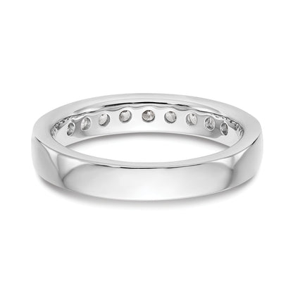 0.47ct. CZ Solid Real 14K White Gold 9-2.4mm Stone Ladies Wedding Band Ring