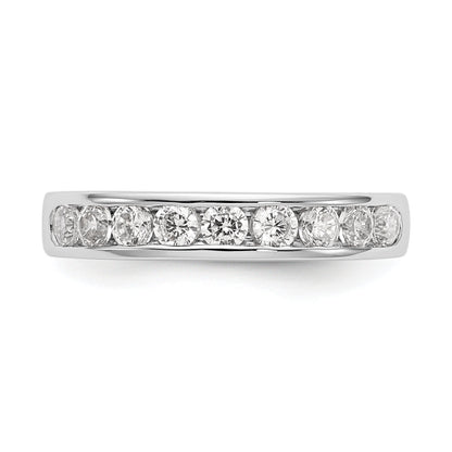 0.25ct. CZ Solid Real 14K White Gold 9-1.9mm Channel Wedding Band Ring