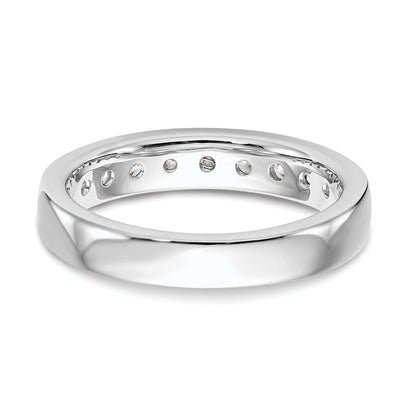 0.71ct. CZ Solid Real 14K White Gold 9-2.7mm Stone Wedding Band Ring