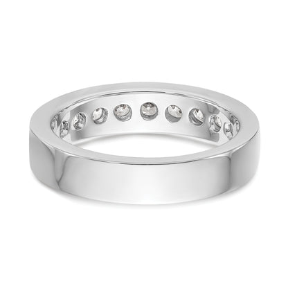 0.84ct. CZ Solid Real 14K White Gold 9-2.9mm Stone Channel Wedding Band Ring