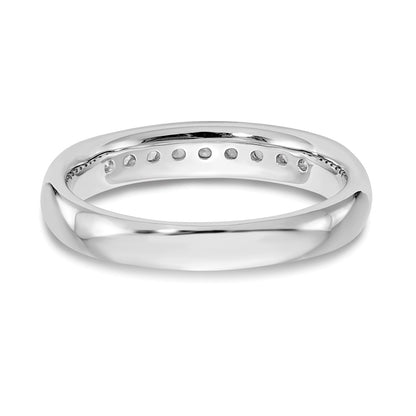 14K White Gold 9-Stone Real Diamond Channel Band