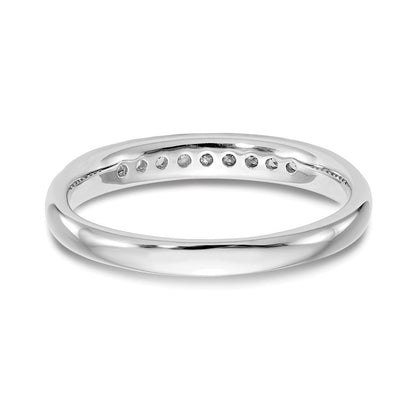 14K White Gold 9-Stone Real Diamond Channel Band