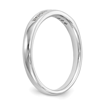 14K White Gold 9-Stone Real Diamond Channel Band