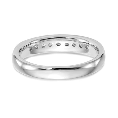 14K White Gold 9-Stone Real Diamond Channel Band