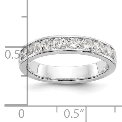 0.93ct. CZ Solid Real 14K White Gold 10-2.9mm Stone Channel Wedding Band Ring