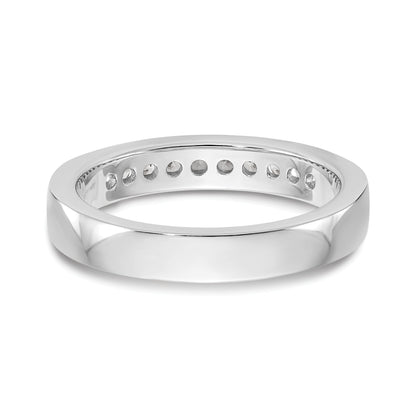 0.20ct. CZ Solid Real 14K White Gold 10-1.7mm Stone Ladies Wedding Band Ring