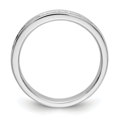 0.35ct. CZ Solid Real 14K White Gold 10-2mm Stone Ladies Wedding Band Ring