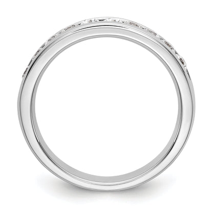 0.52ct. CZ Solid Real 14K White Gold 10-2.4mm Stone Ladies Wedding Band Ring