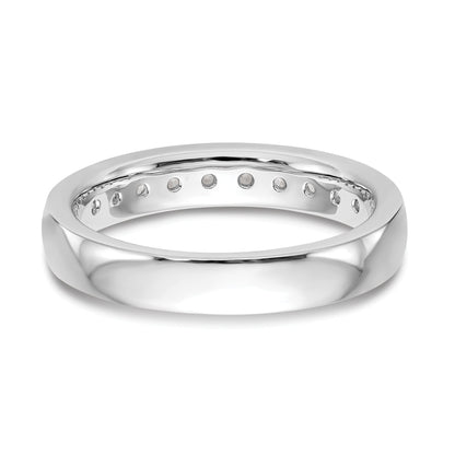 0.52ct. CZ Solid Real 14K White Gold 10-2.4mm Stone Ladies Wedding Band Ring
