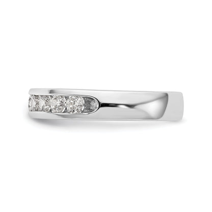 0.79ct. CZ Solid Real 14K White Gold 10-2.7mm Stone Ladies Wedding Band Ring