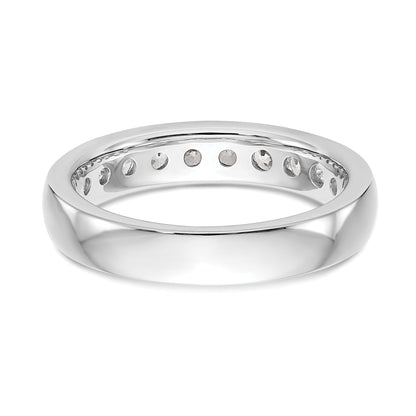 0.79ct. CZ Solid Real 14K White Gold 10-2.7mm Stone Ladies Wedding Band Ring