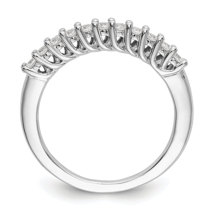 0.31ct. CZ Solid Real 14K White Gold 11-Stone Wedding Band Ring