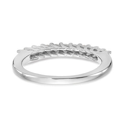 0.31ct. CZ Solid Real 14K White Gold 11-Stone Wedding Band Ring