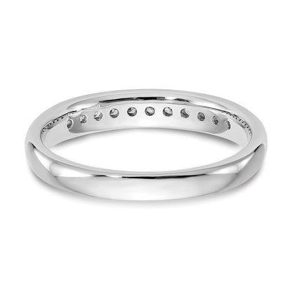 0.22ct. CZ Solid Real 14K White Gold 11-Stone Channel Wedding Band Ring