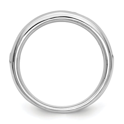 0.77ct. CZ Solid Real 14K White Gold 11-Stone Channel Wedding Band Ring