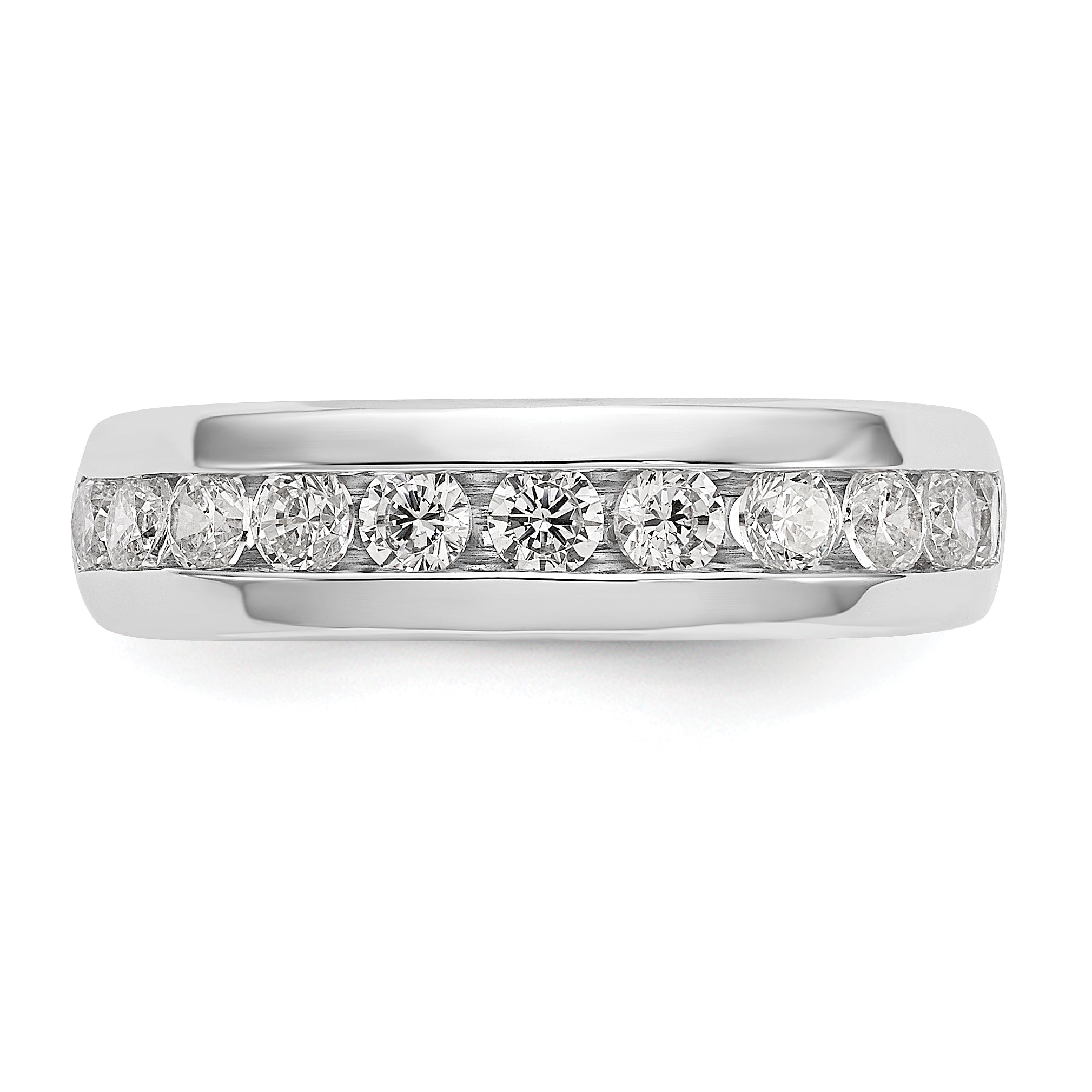 0.77ct. CZ Solid Real 14K Yellow Gold 11-Stone Wedding Band Ring  Only