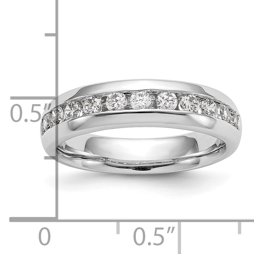 0.77ct. CZ Solid Real 14K Yellow Gold 11-Stone Wedding Band Ring  Only