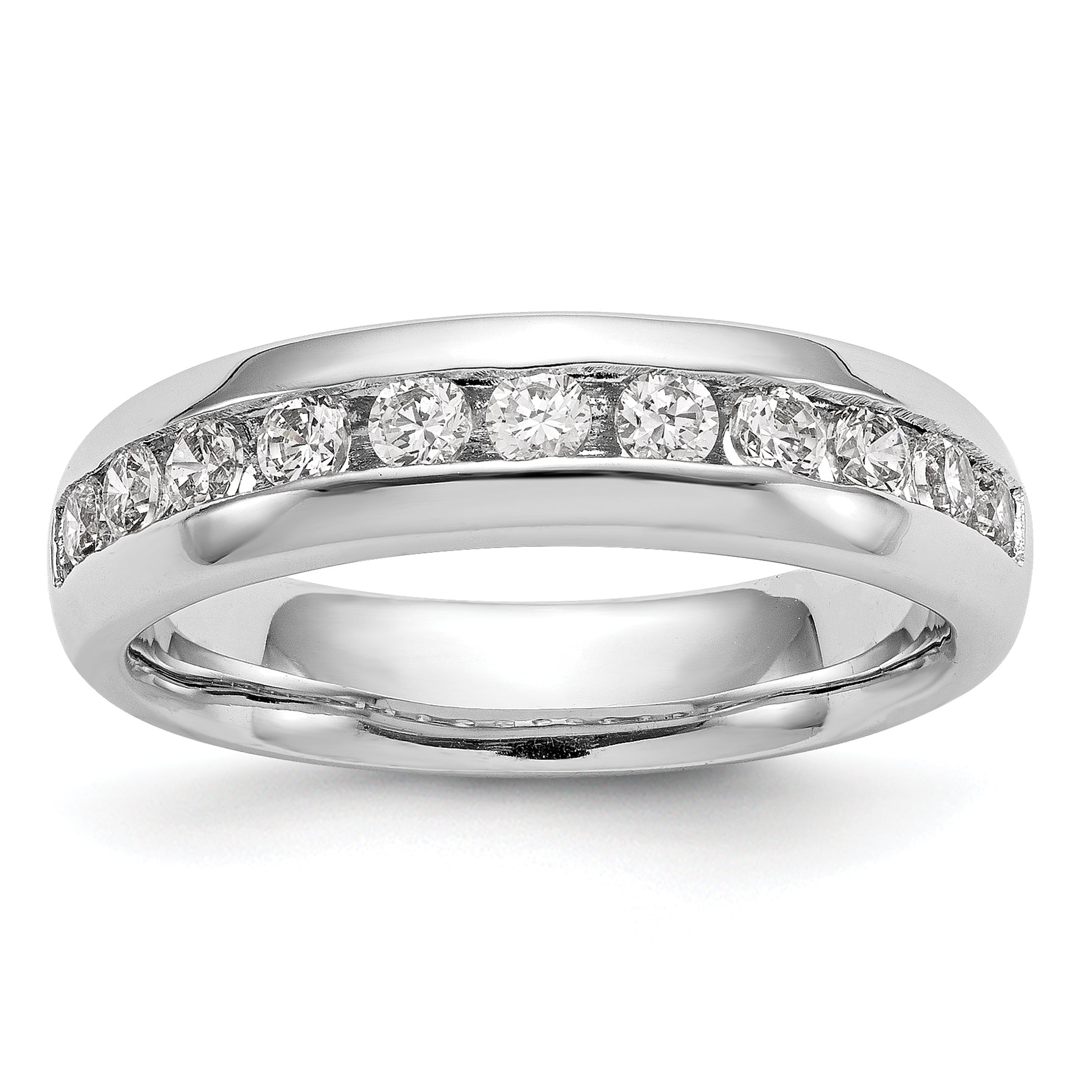 0.77ct. CZ Solid Real 14K Yellow Gold 11-Stone Wedding Band Ring  Only