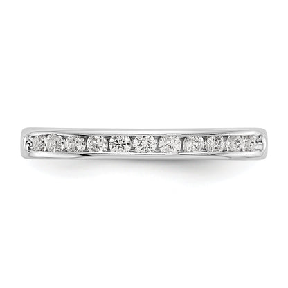 0.31ct. CZ Solid Real 14K White Gold 11-1.9mm Stone Ladies Wedding Band Ring