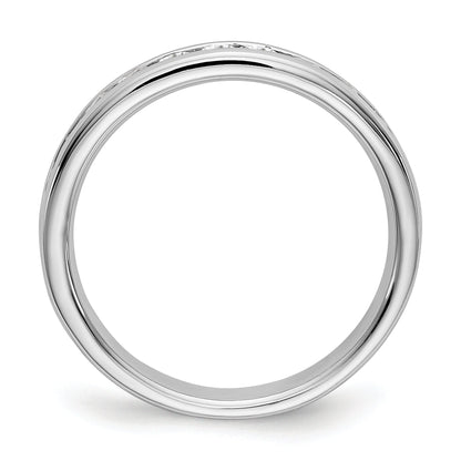0.51ct. CZ Solid Real 14K White Gold 11-2.25mm Stone  Ladies Wedding Band Ring