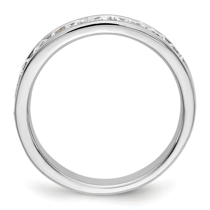0.99ct. CZ Solid Real 14K White Gold 11-2.8mm Stone Ladies Wedding Band Ring