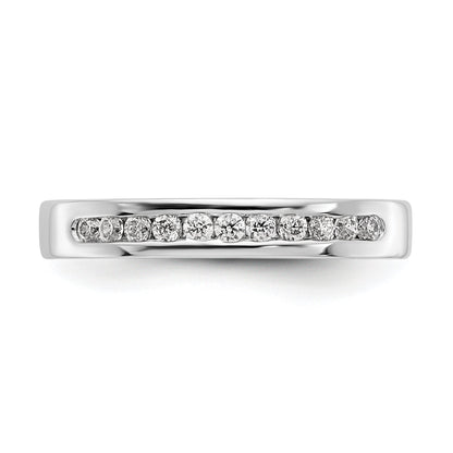 0.22ct. CZ Solid Real 14K White Gold 11-1.7mm Stone Channel Wedding Band Ring