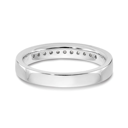 0.22ct. CZ Solid Real 14K White Gold 11-Stone Channel Wedding Band Ring