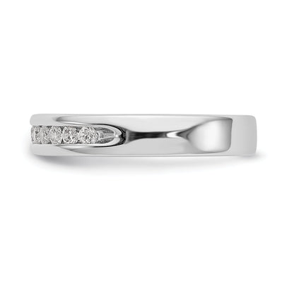 0.31ct. CZ Solid Real 14K White Gold 11-Stone Channel Wedding Band Ring