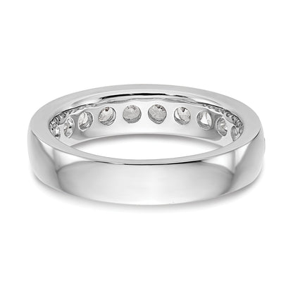 0.99ct. CZ Solid Real 14K White Gold 11-Stone Channel Wedding Band Ring