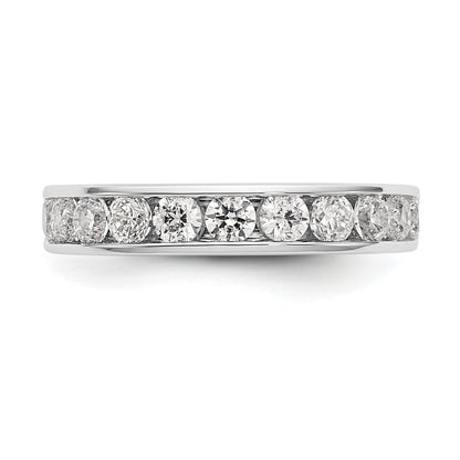 1.02ct. CZ Solid Real 14K White Gold 11-Stone Channel Wedding Band Ring