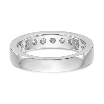 1.02ct. CZ Solid Real 14K White Gold 11-2.9mm Stone Channel Wedding Band Ring