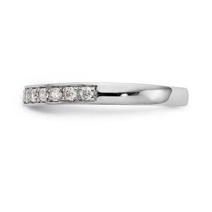 0.17ct. CZ Solid Real 14K White Gold Channel Wedding Band Ring