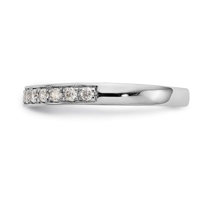 14K White Gold Real Diamond Channel Band