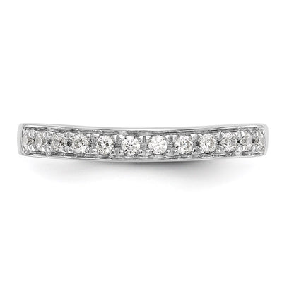 14K White Gold Real Diamond Channel Band
