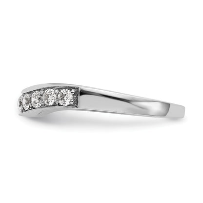 14K White Gold Real Diamond Band